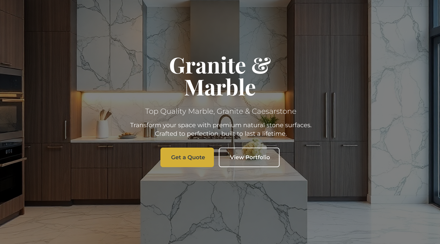 Granite & Marble Design - Professional web development project showcase by LP Web Studio